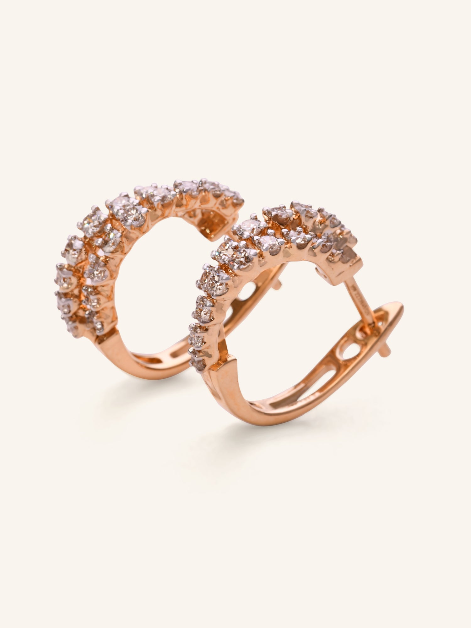 18ct Gold Dia Stud Earring NW 5.384 GMS 36 Dia 1.03ct - Roop Darshan