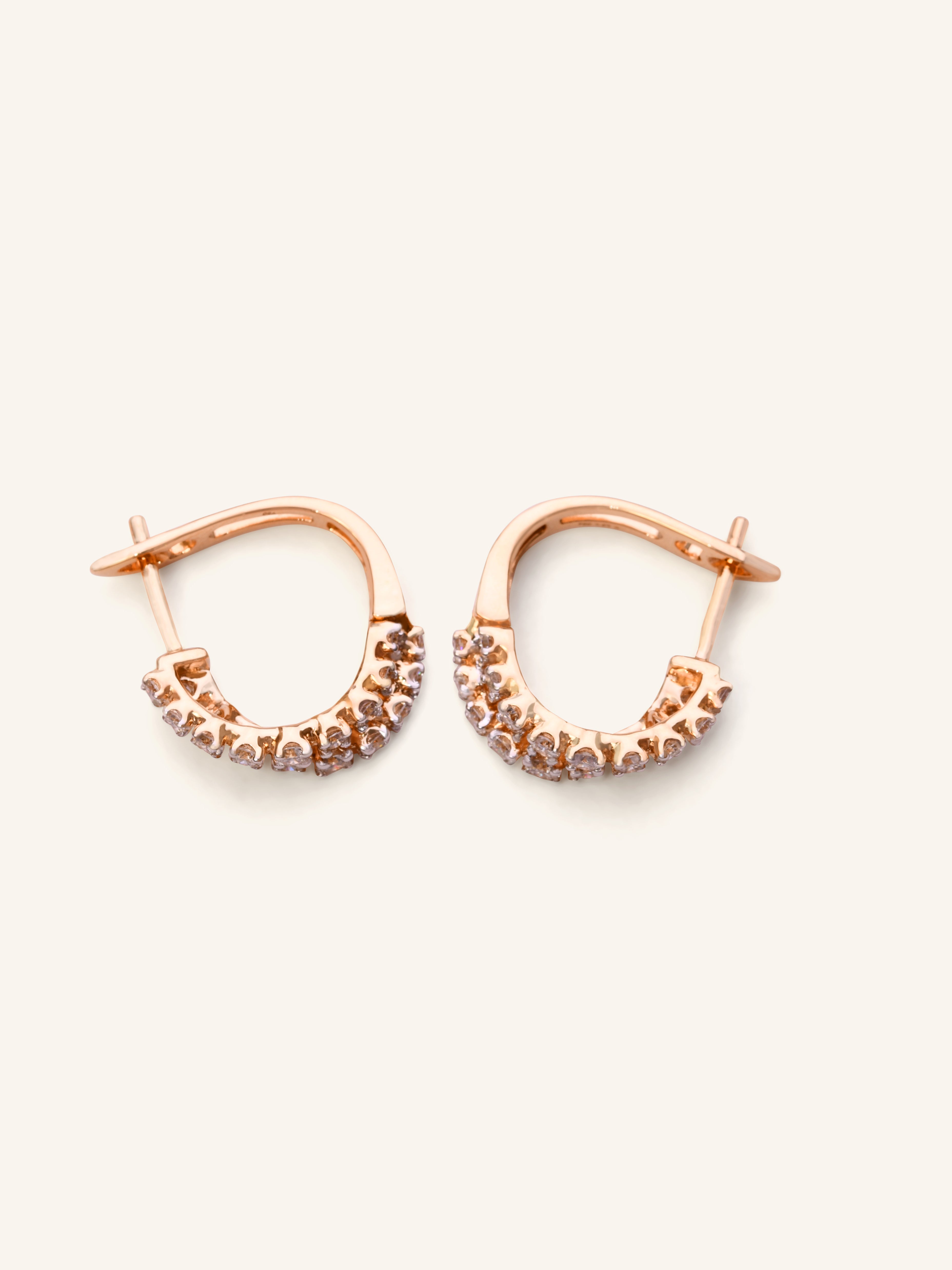 18ct Gold Dia Stud Earring NW 5.384 GMS 36 Dia 1.03ct - Roop Darshan