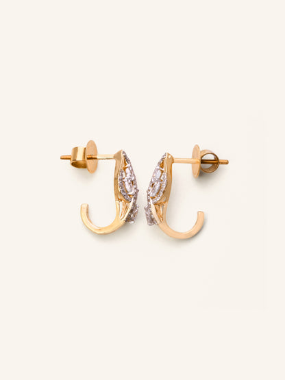 18ct Gold Diamond Stud Earring - Roop Darshan