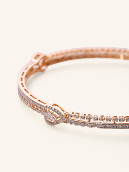 18ct Gold1 PC Dia Bangle NW 11.694 GMS 324 Dia 1.93ct - Roop Darshan