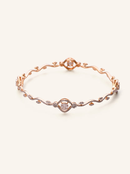 18ct Gold 1 PC Dia Bangle NW 11.710 GMS 328 Dia 2.00ct - Roop Darshan