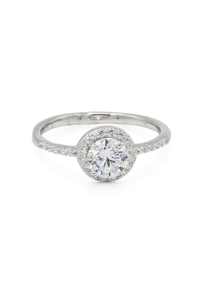 Sterling Silver CZ Ladies Ring