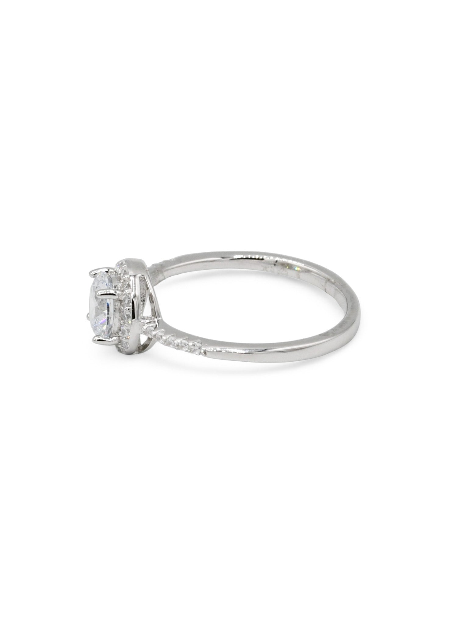 Sterling Silver CZ Ladies Ring