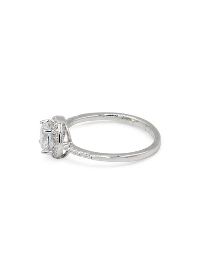 Sterling Silver CZ Ladies Ring