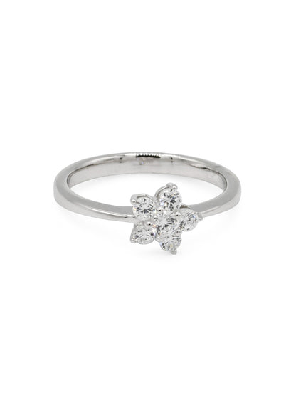 Sterling Silver CZ Ladies Ring