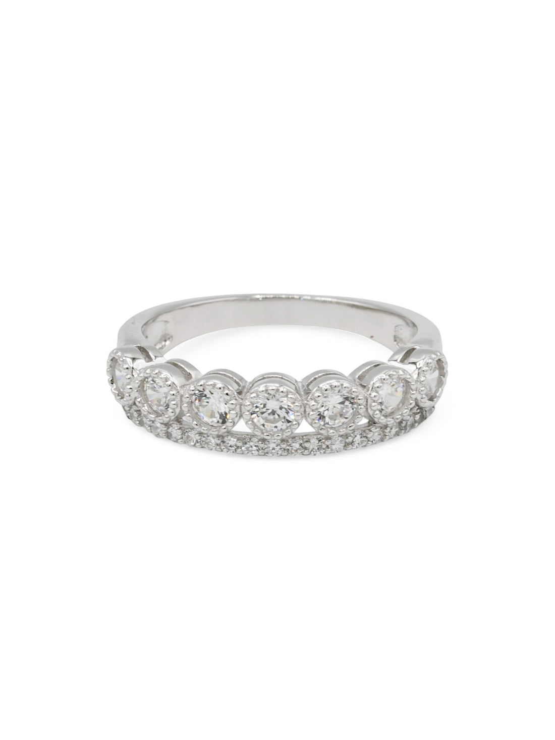 Sterling Silver CZ Ladies Ring