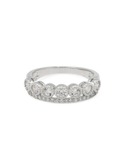Sterling Silver CZ Ladies Ring