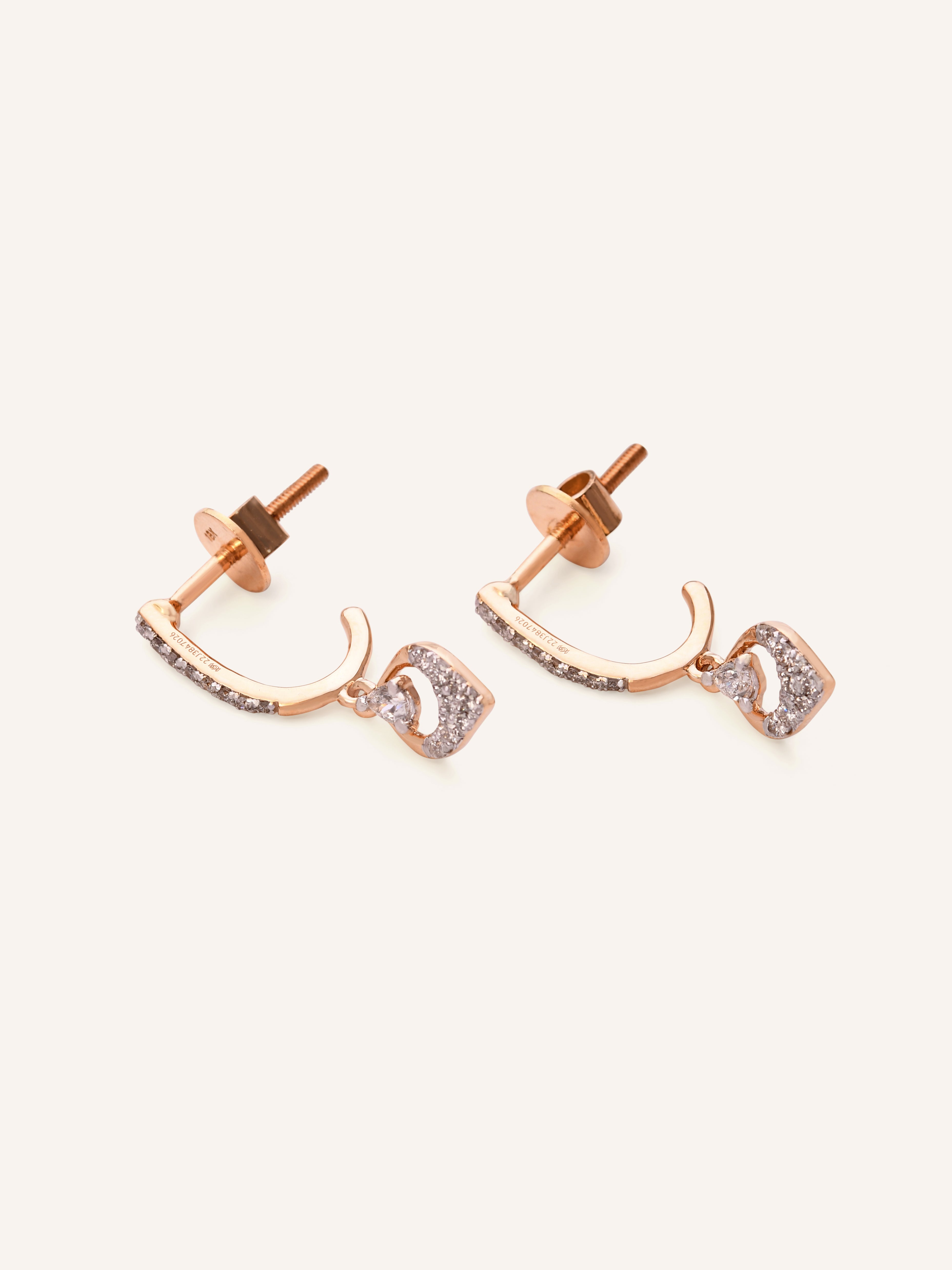 18ct Gold Dia Stud Earring NW 2.520 GMS 34 Dia 0.30ct - Roop Darshan