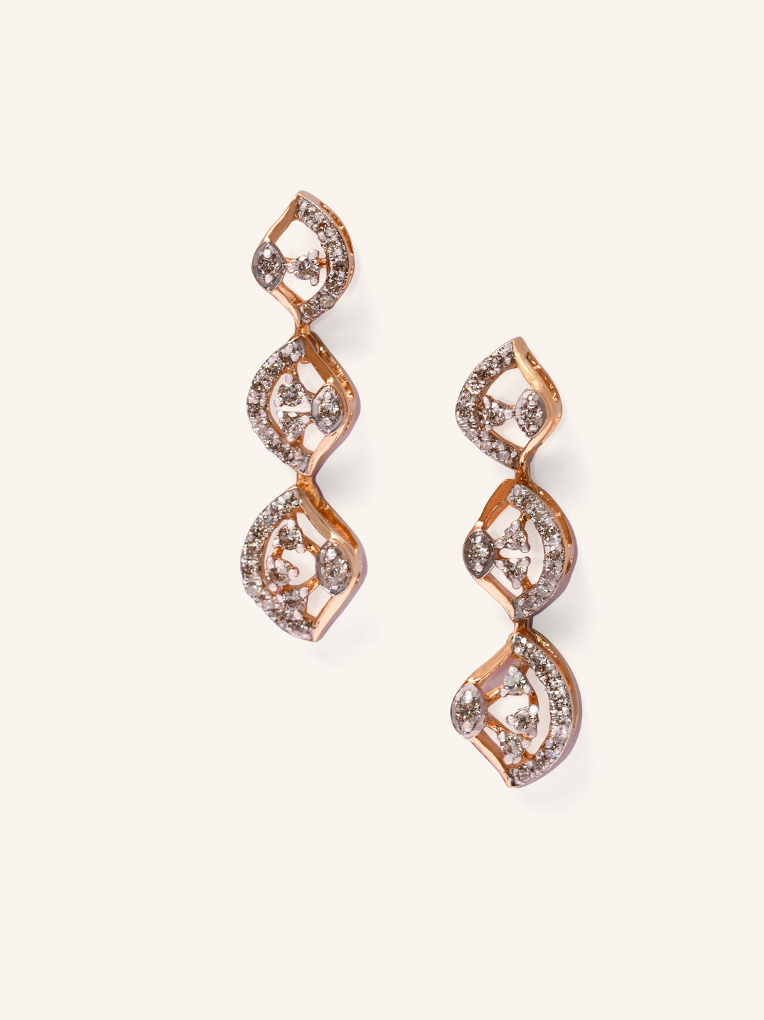18ct Gold Dia Earring NW 3.944 GMS 64 Dia 0.43ct - Roop Darshan