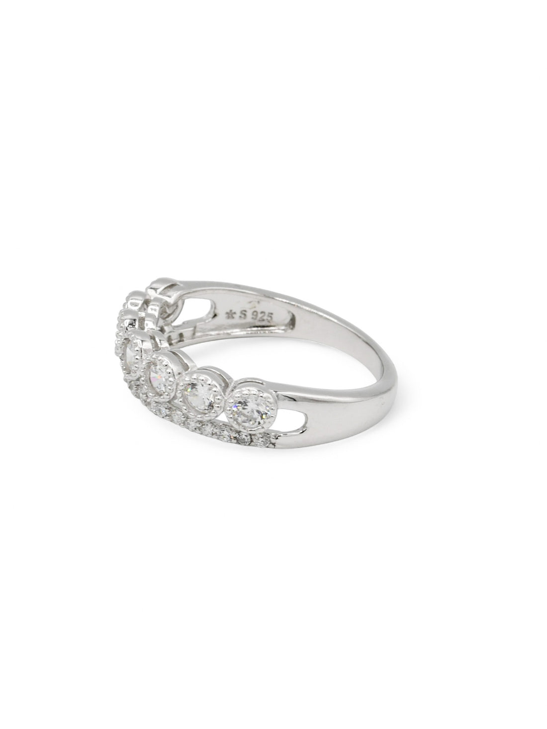 Sterling Silver CZ Ladies Ring