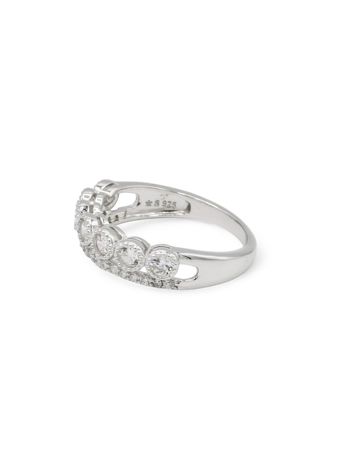 Sterling Silver CZ Ladies Ring