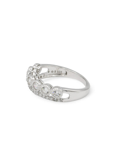 Sterling Silver CZ Ladies Ring