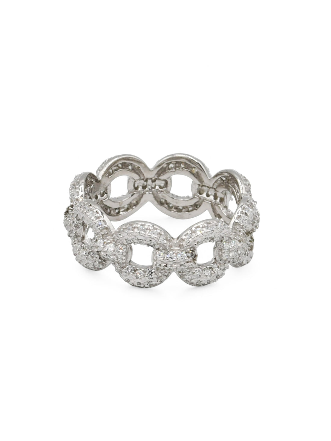 Sterling Silver CZ Ladies Ring