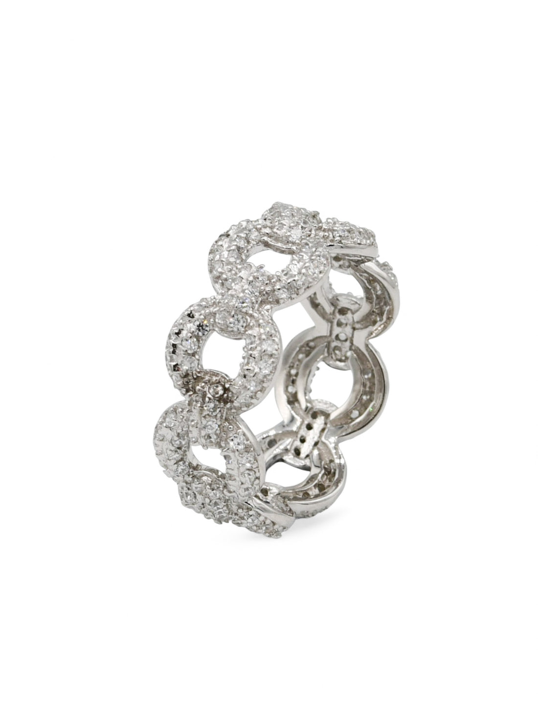 Sterling Silver CZ Ladies Ring