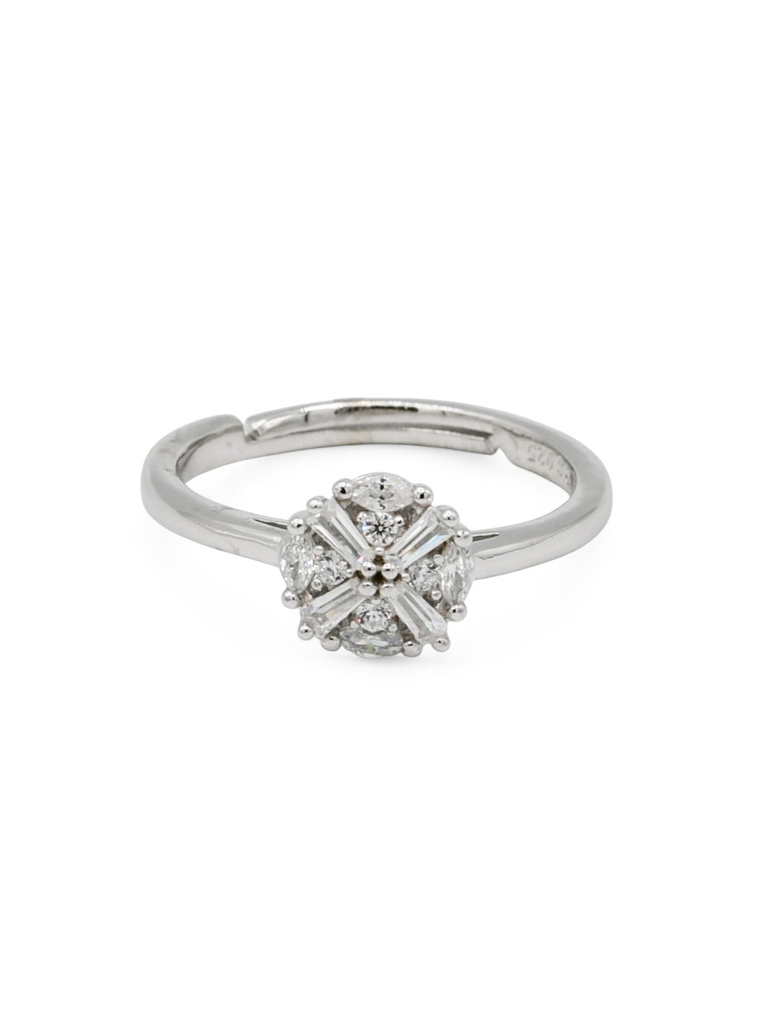 Sterling Silver CZ Ladies Ring