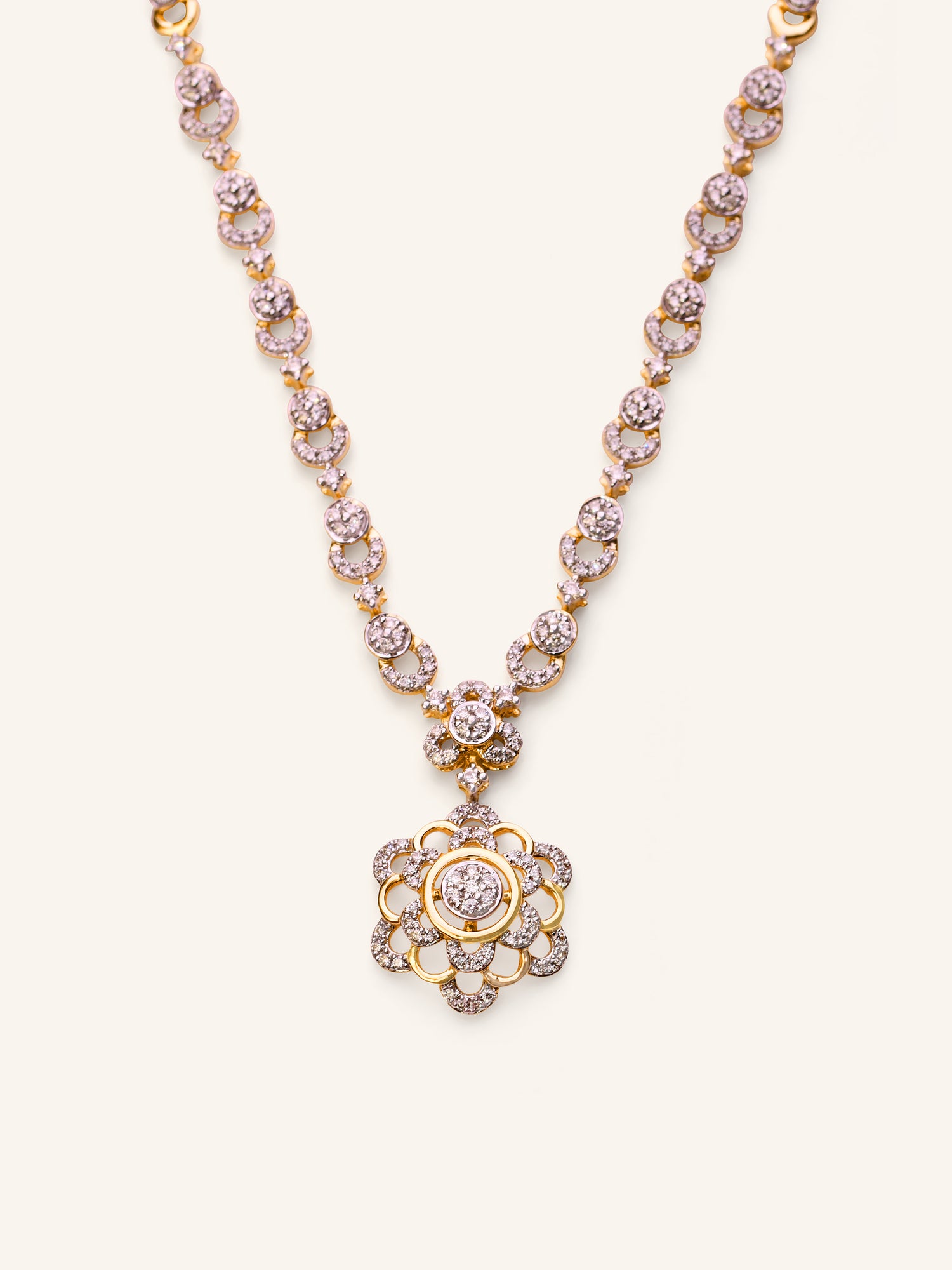 18ct Gold Diamond Necklace - Roop Darshan