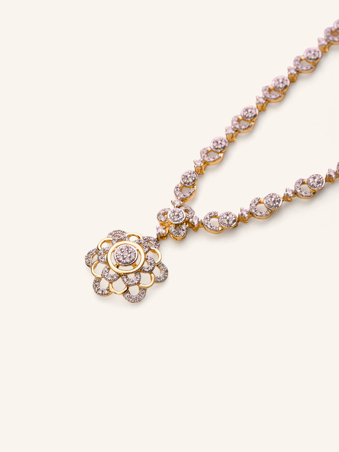 18ct Gold Diamond Necklace - Roop Darshan