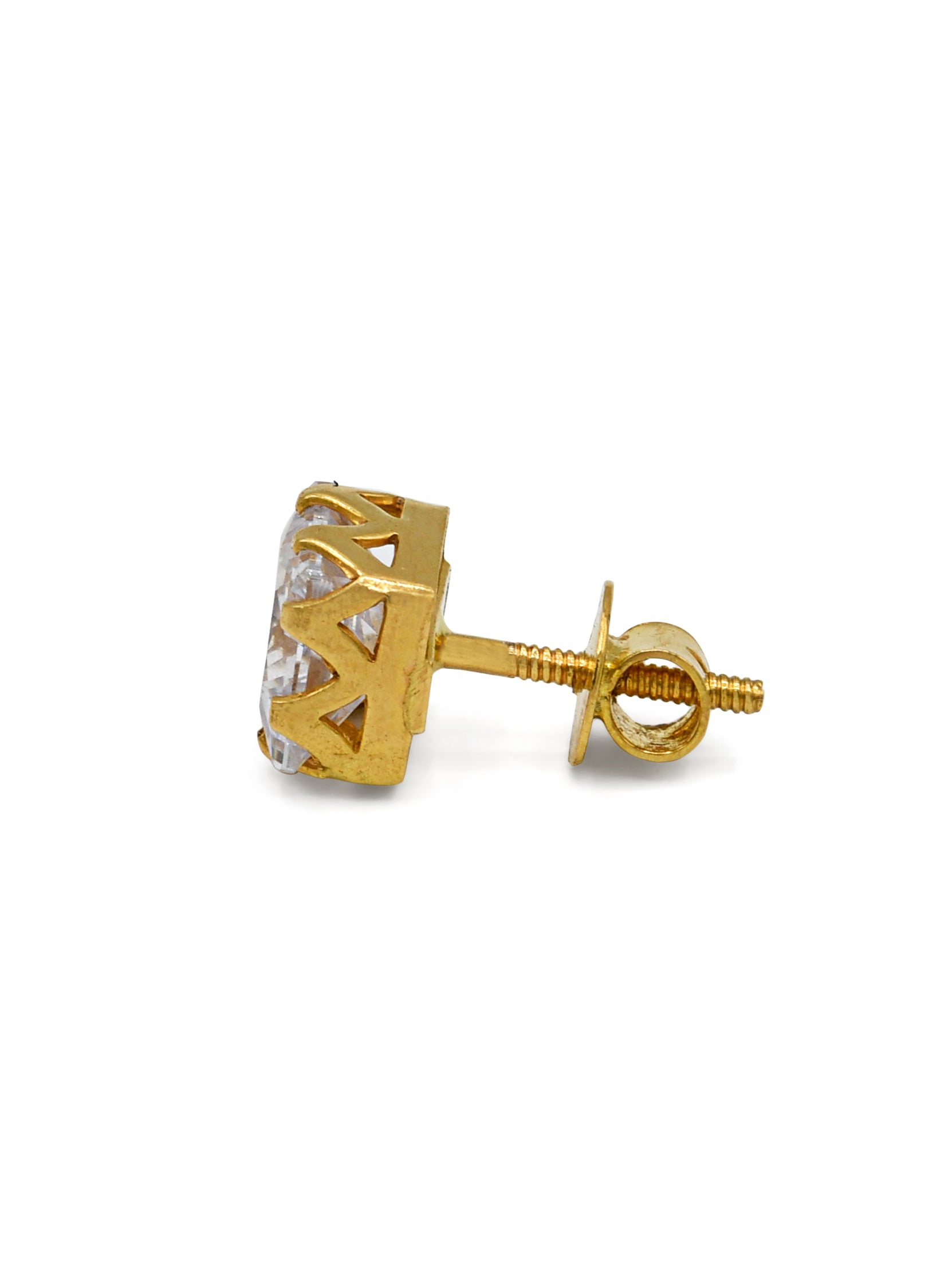 22ct Gold CZ Stud Earrings - Roop Darshan