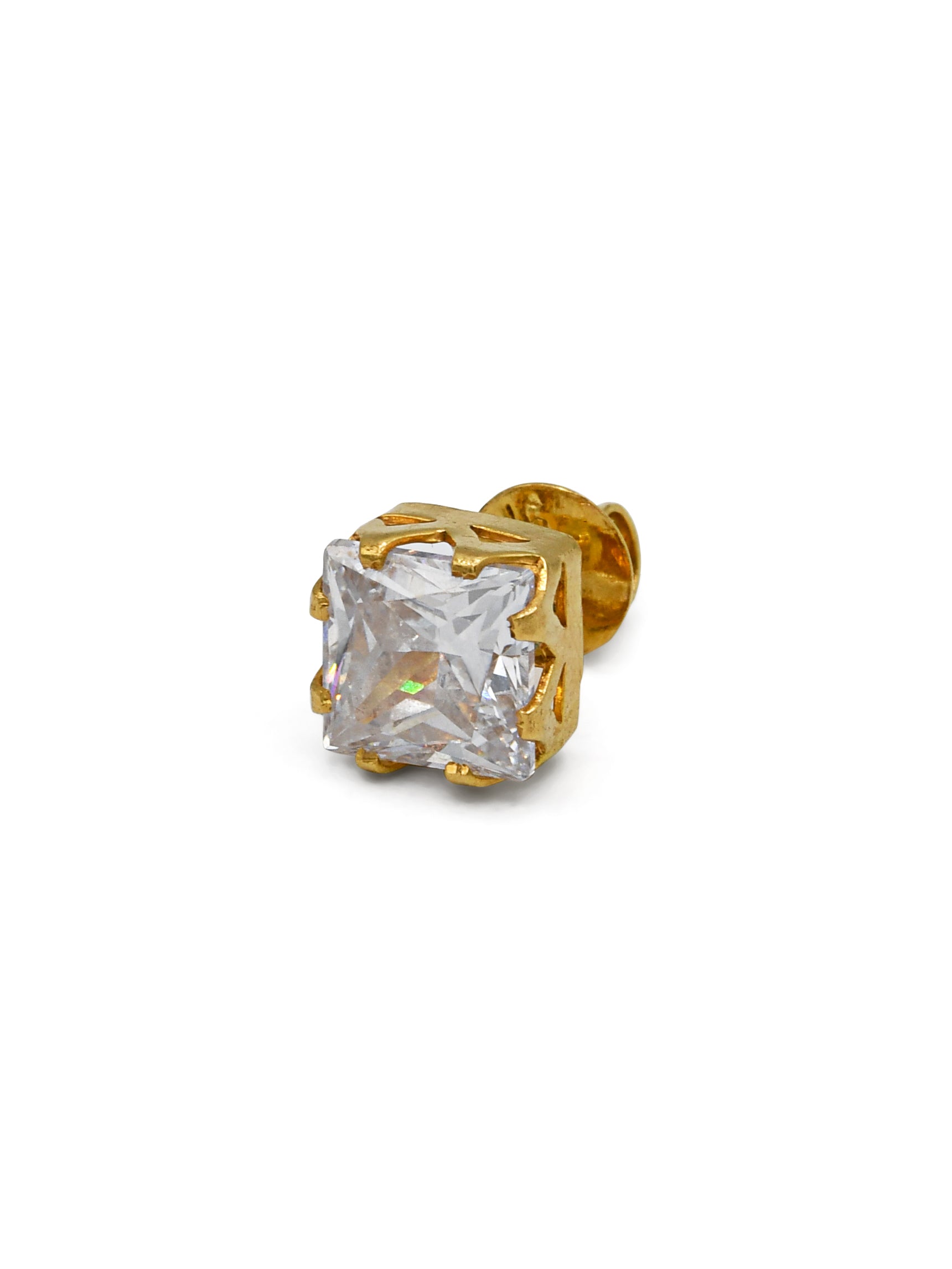 22ct Gold CZ Stud Earrings - Roop Darshan