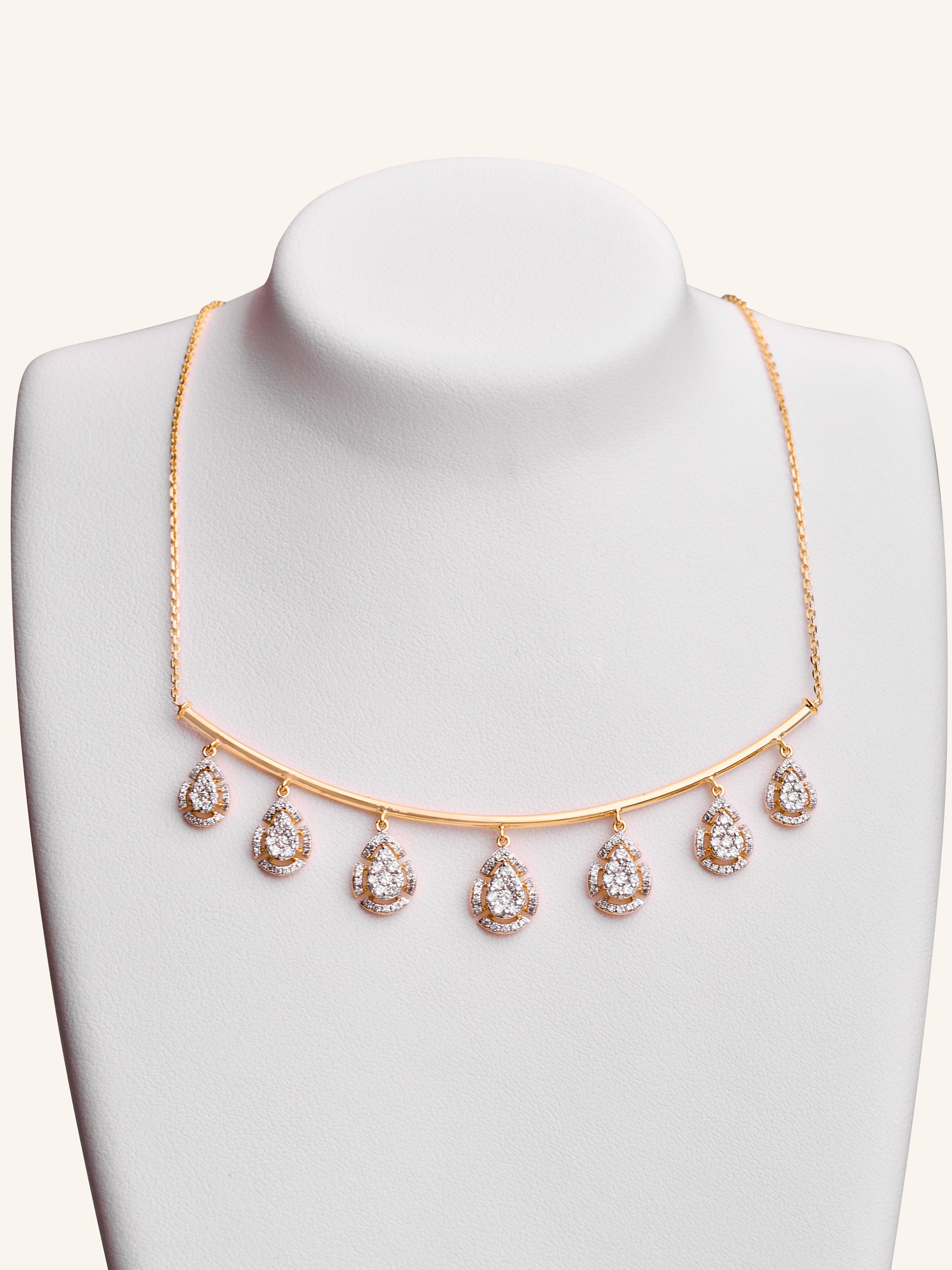 18ct Gold Diamond Necklace - Roop Darshan