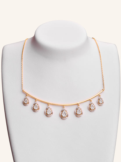18ct Gold Diamond Necklace - Roop Darshan