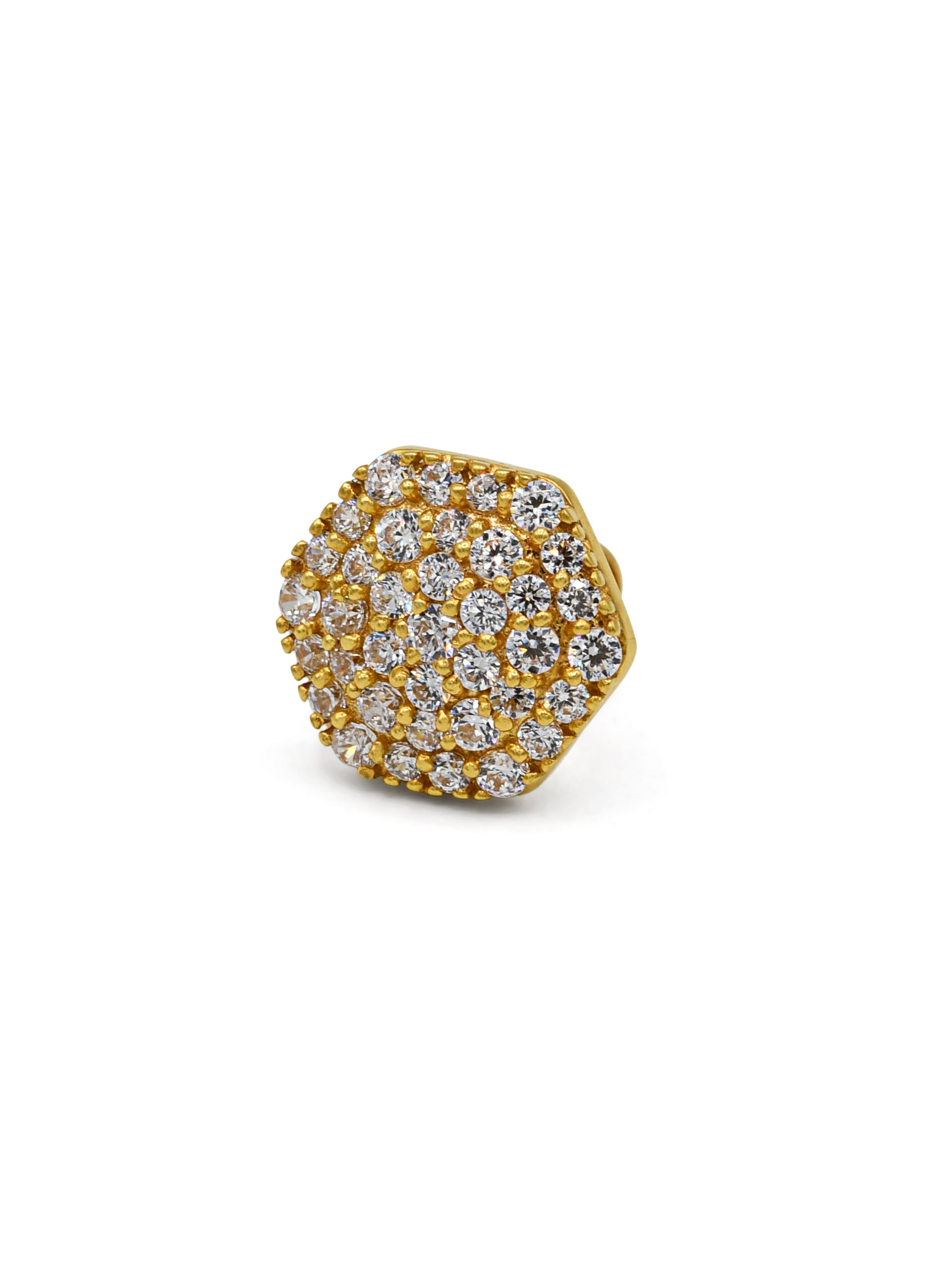 22ct Gold CZ Stud Earrings - Roop Darshan