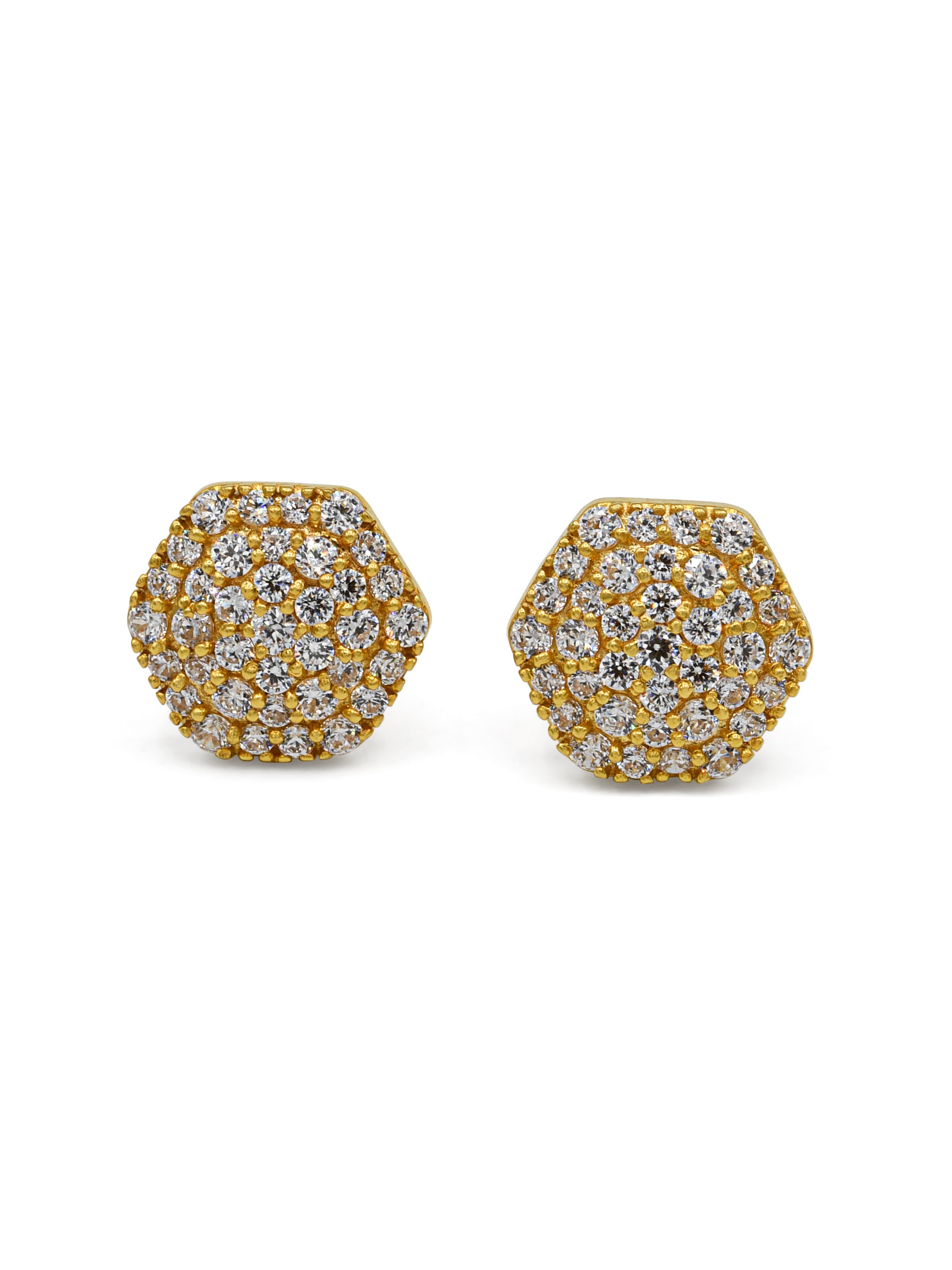22ct Gold CZ Stud Earrings - Roop Darshan