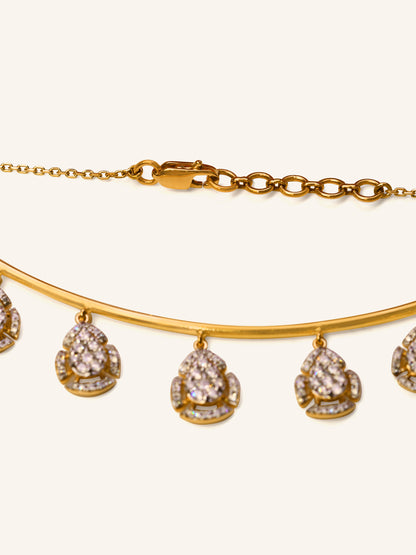 18ct Gold Diamond Necklace - Roop Darshan