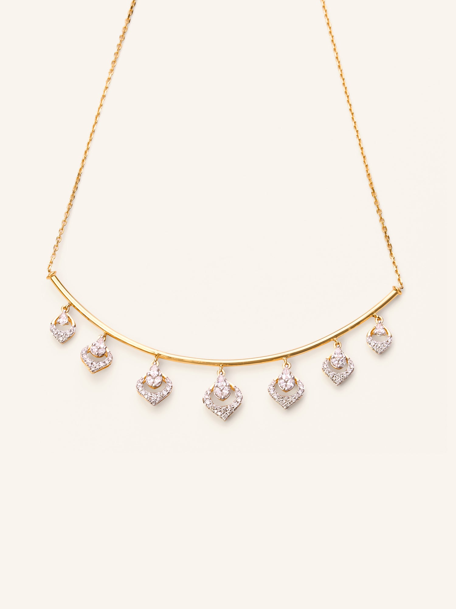 18ct Gold Diamond Necklace - Roop Darshan