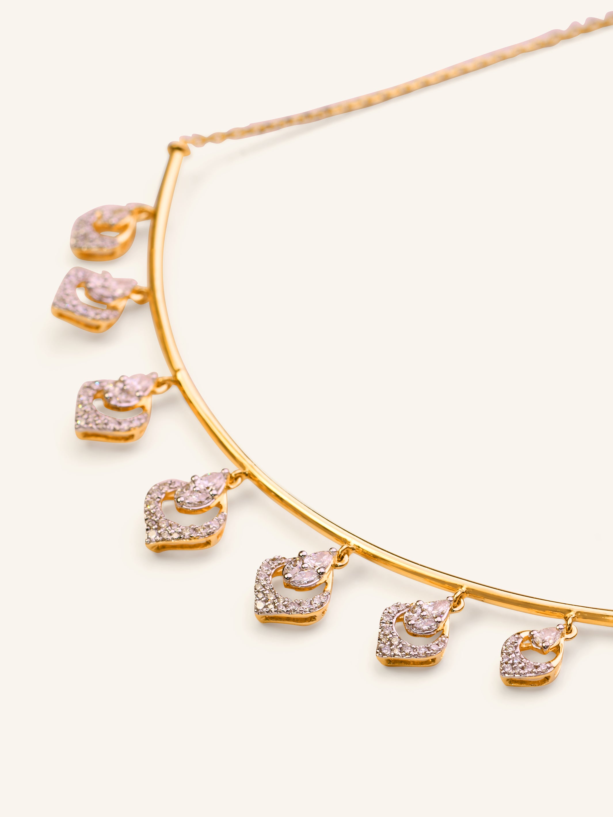 18ct Gold Diamond Necklace - Roop Darshan