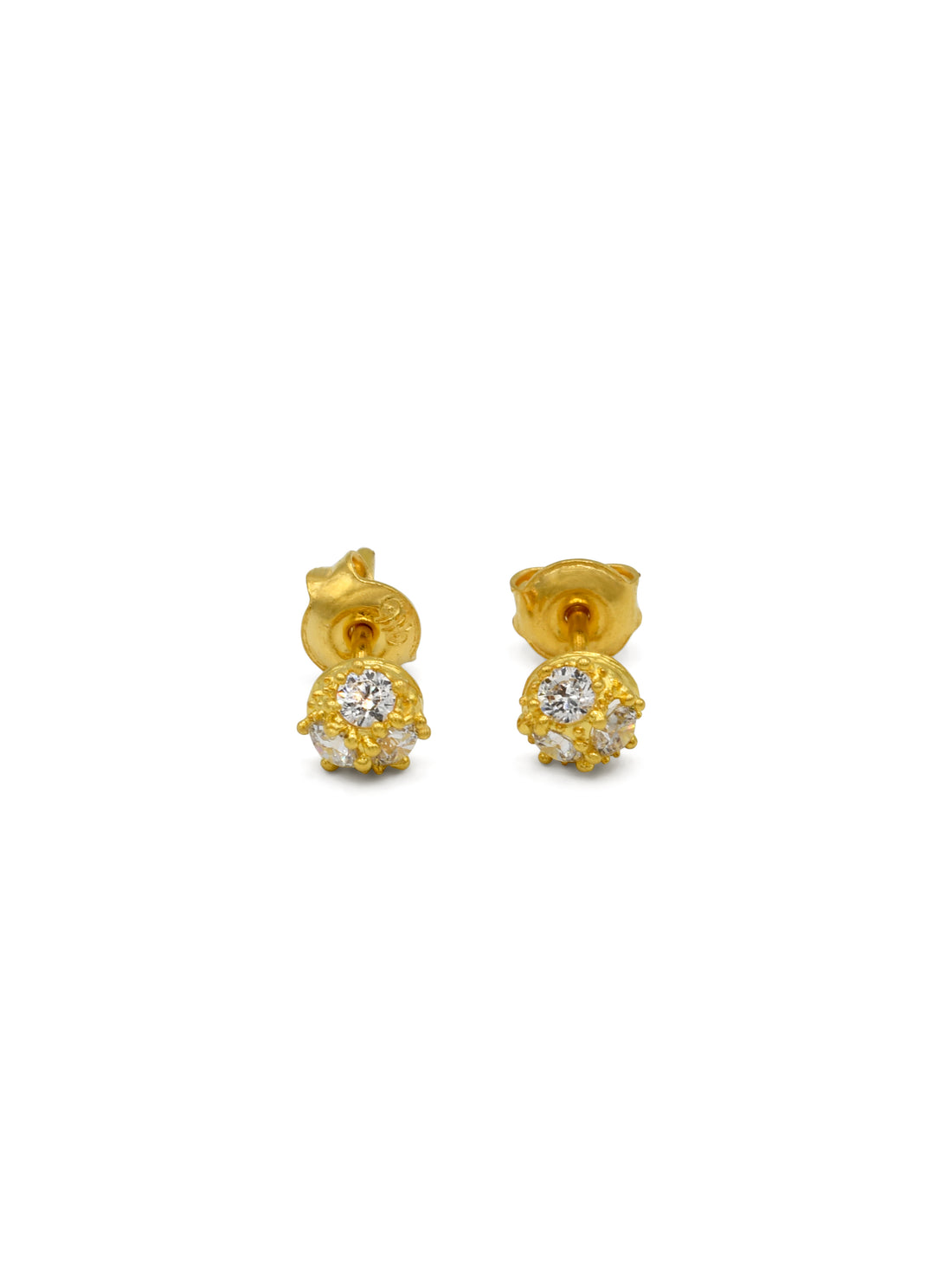 22ct Gold CZ Stud Earrings