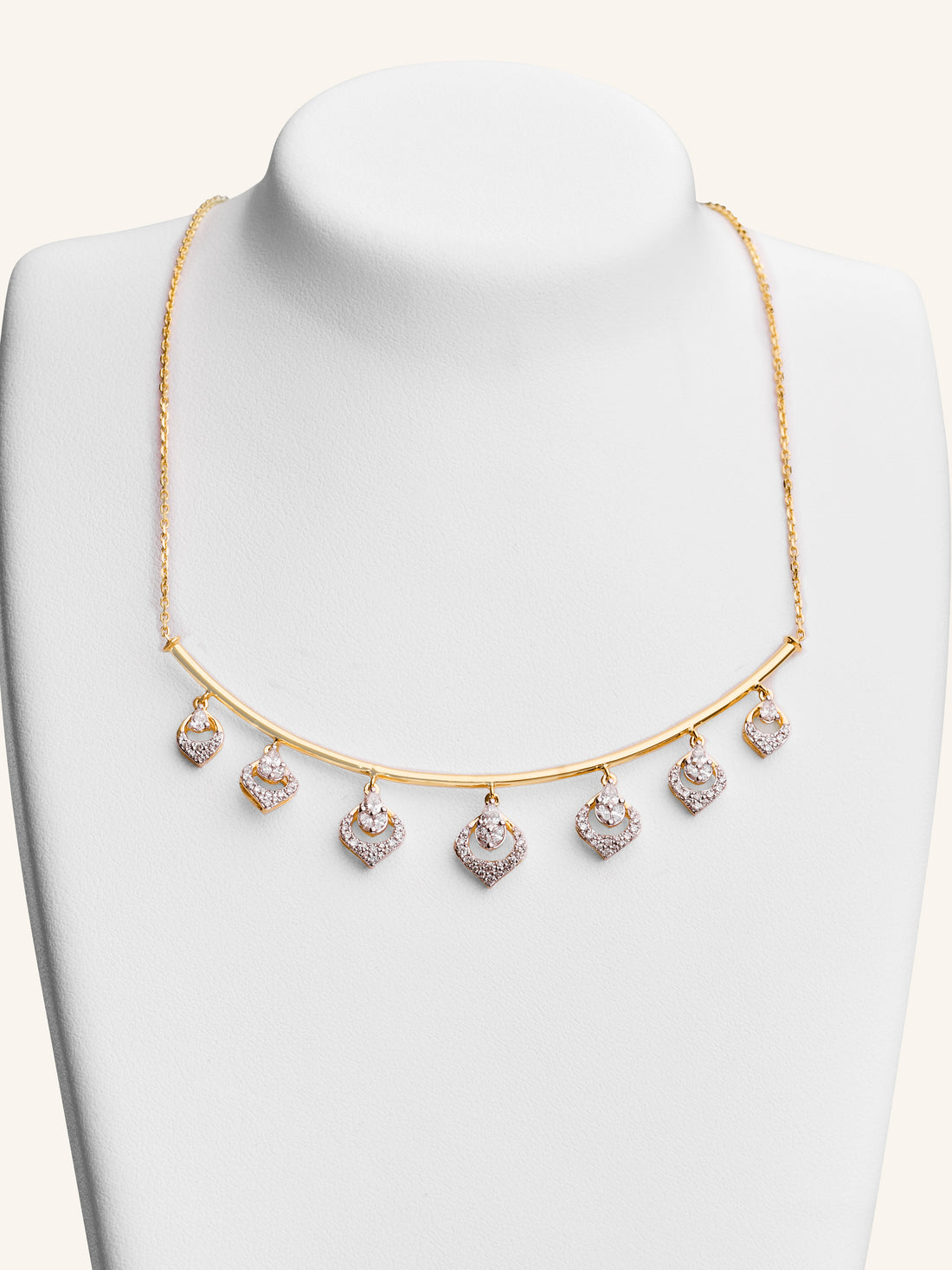 18ct Gold Diamond Necklace - Roop Darshan