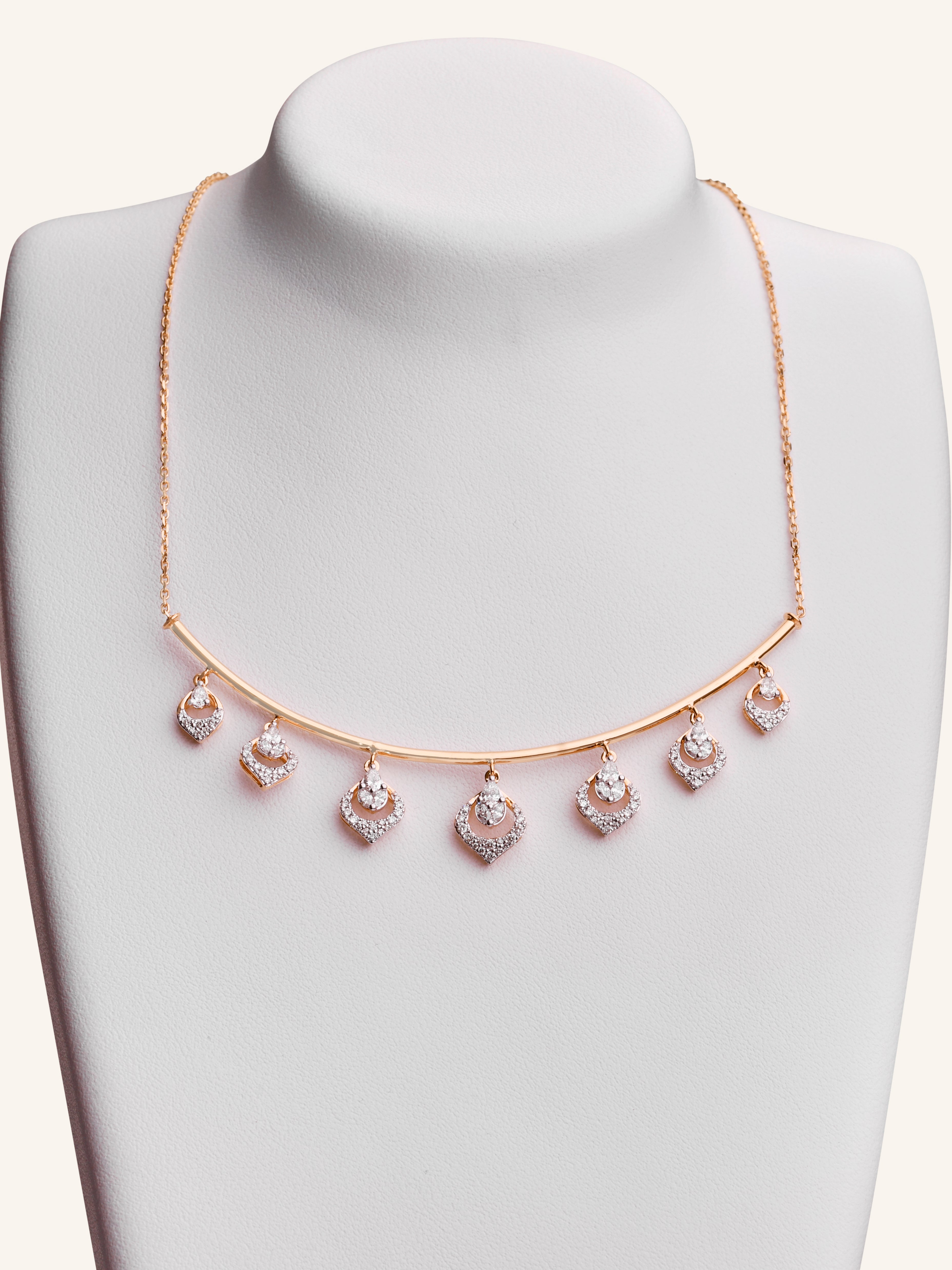 18ct Gold Dia Fancy Chain NW 9.222 GMS 105 Dia 1.24ct - Roop Darshan