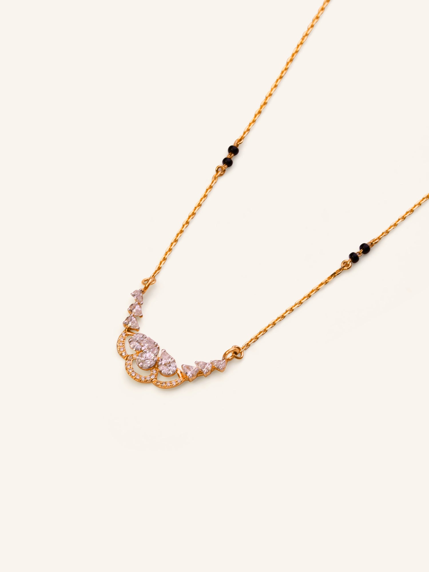 18ct Gold Diamond Mangal Sutra - Roop Darshan
