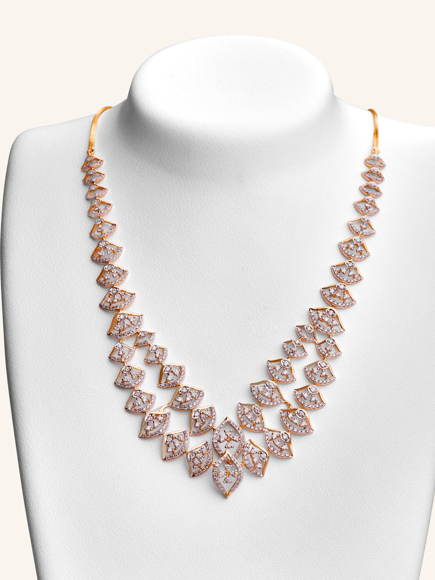 18ct Gold Diamond Necklace - Roop Darshan