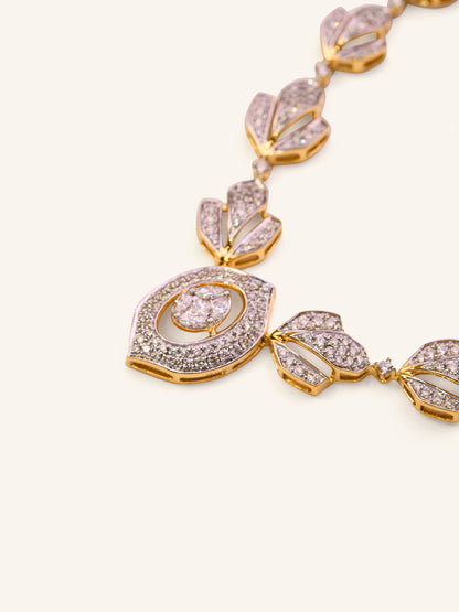 18ct Gold Diamond Necklace - Roop Darshan