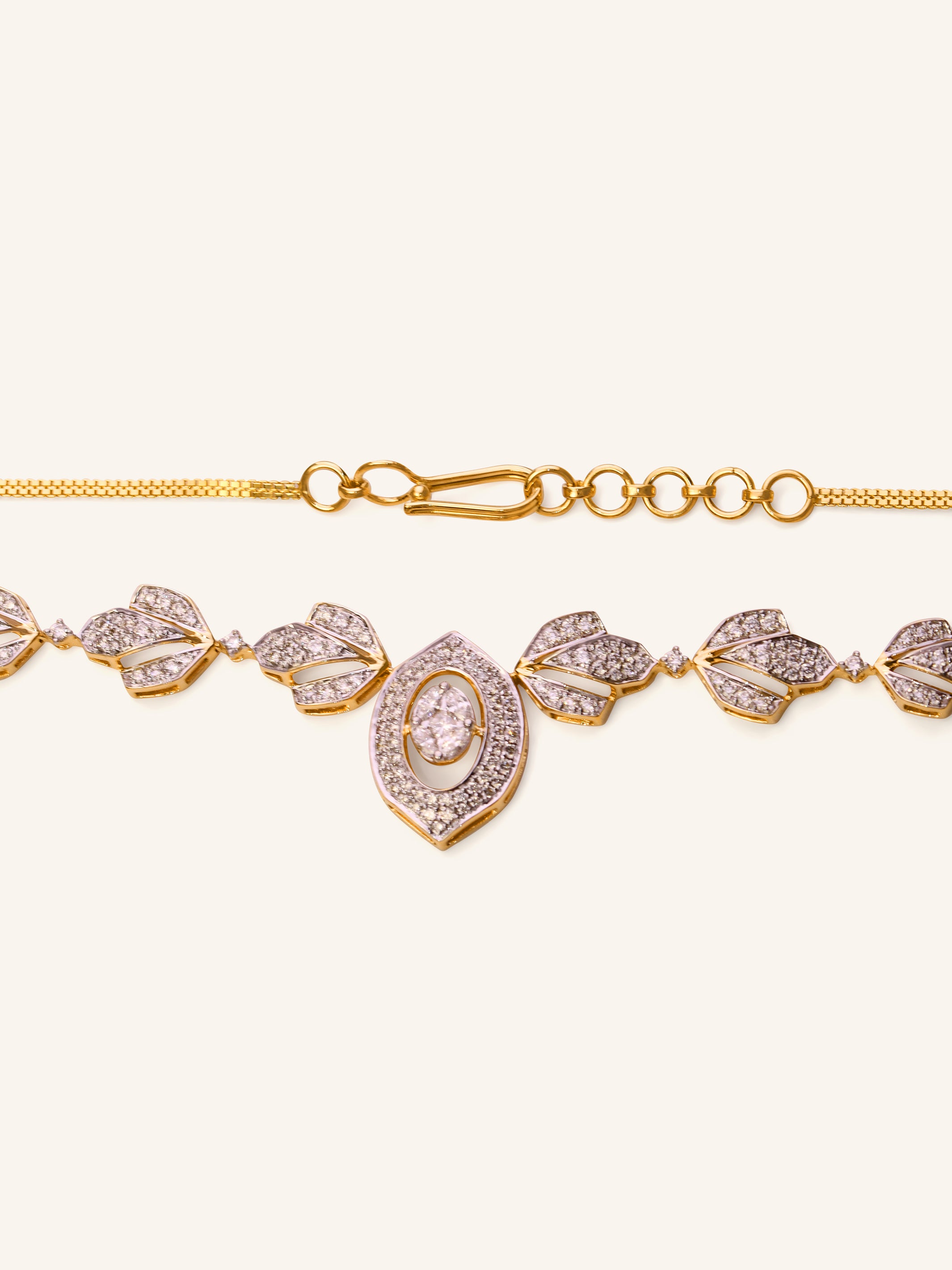 18ct Gold Diamond Necklace - Roop Darshan