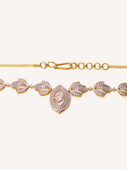 18ct Gold Diamond Necklace - Roop Darshan