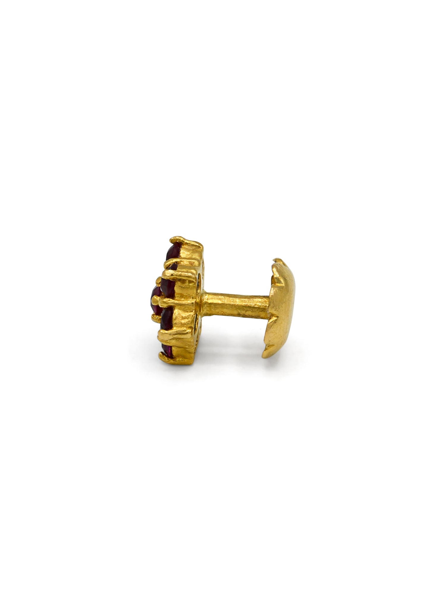 22ct Gold Pink CZ Stud Earrings