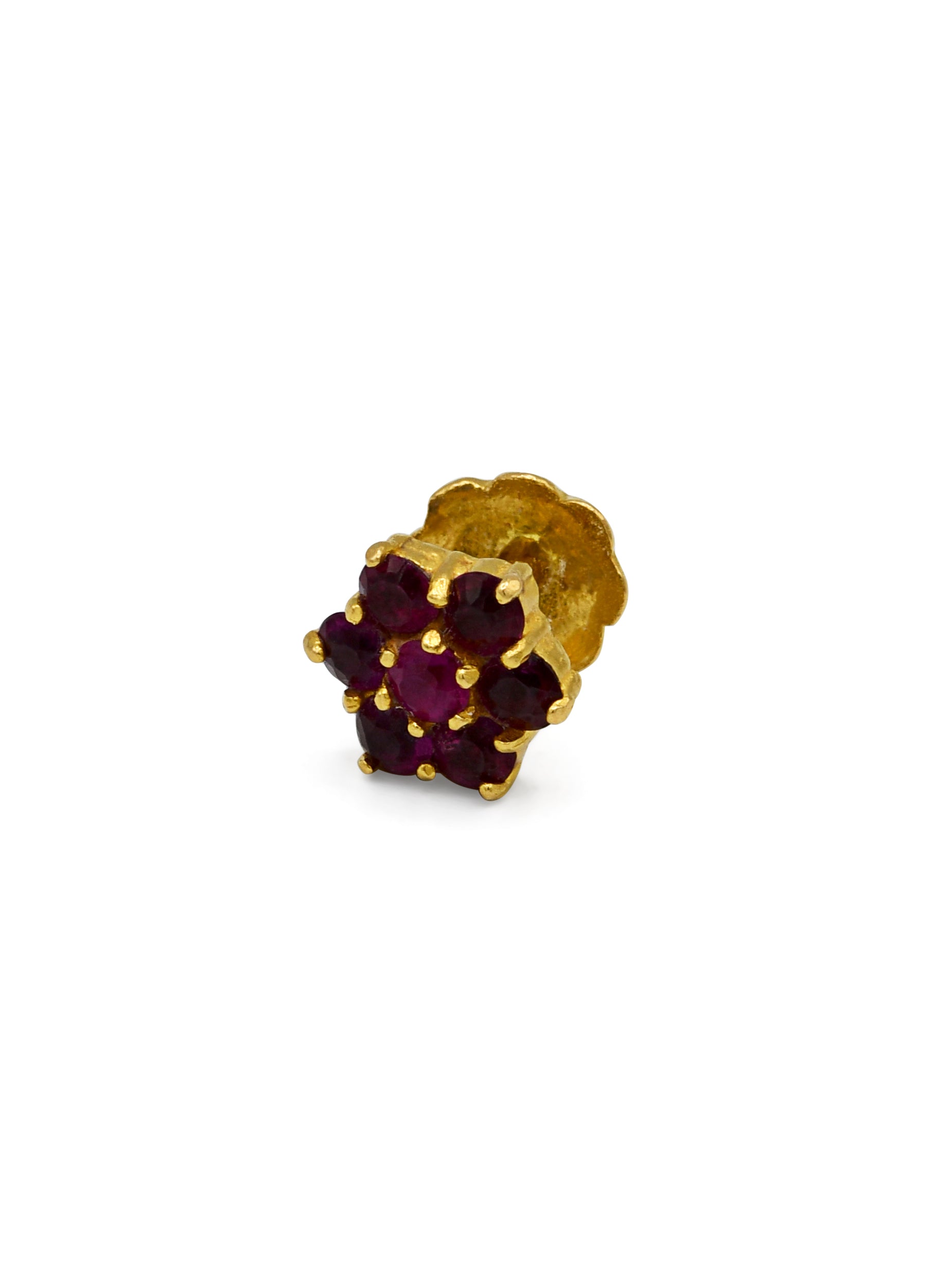 22ct Gold Pink CZ Stud Earrings