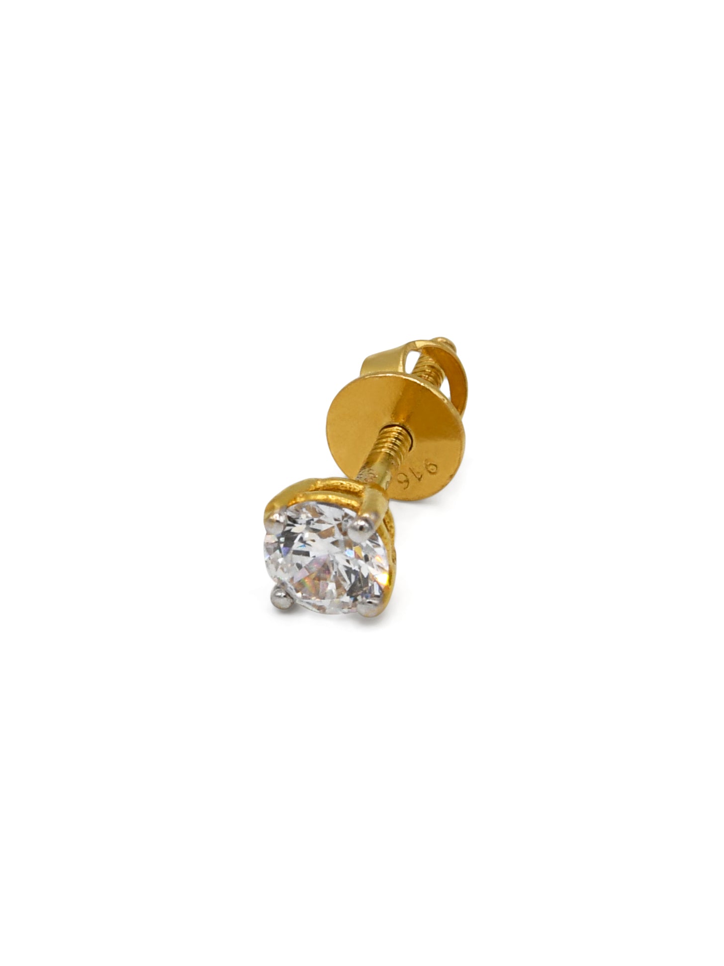 22ct Gold CZ Stud Earrings