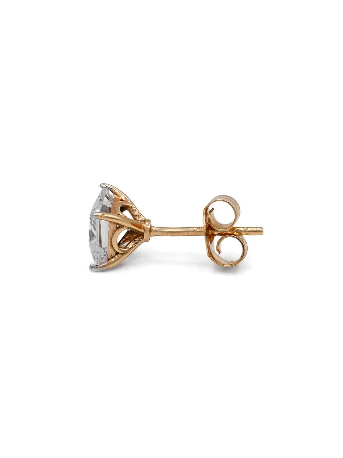18ct Rose Gold CZ Stud Earrings