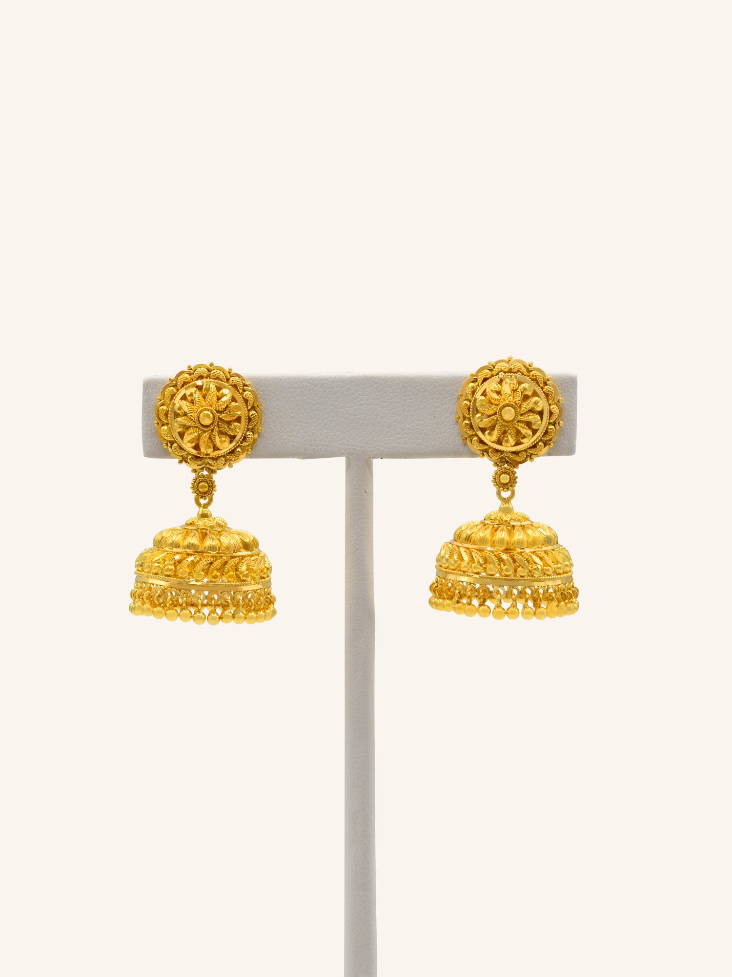 22ct Gold Jhumki Earring - Roop Darshan