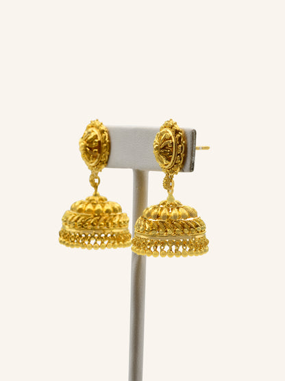 22ct Gold Jhumki Earring - Roop Darshan