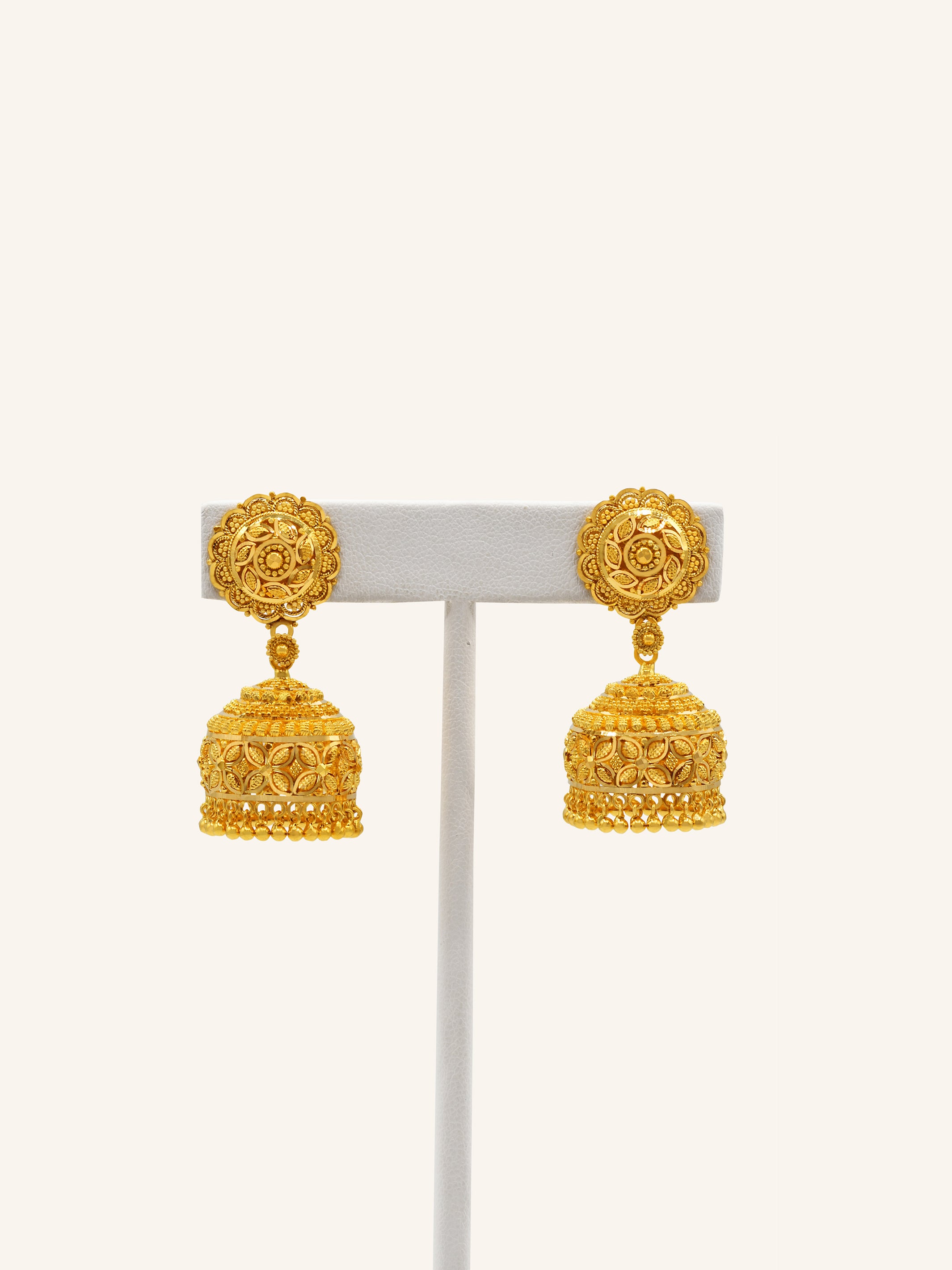 22ct Gold Jhumki Earring - Roop Darshan