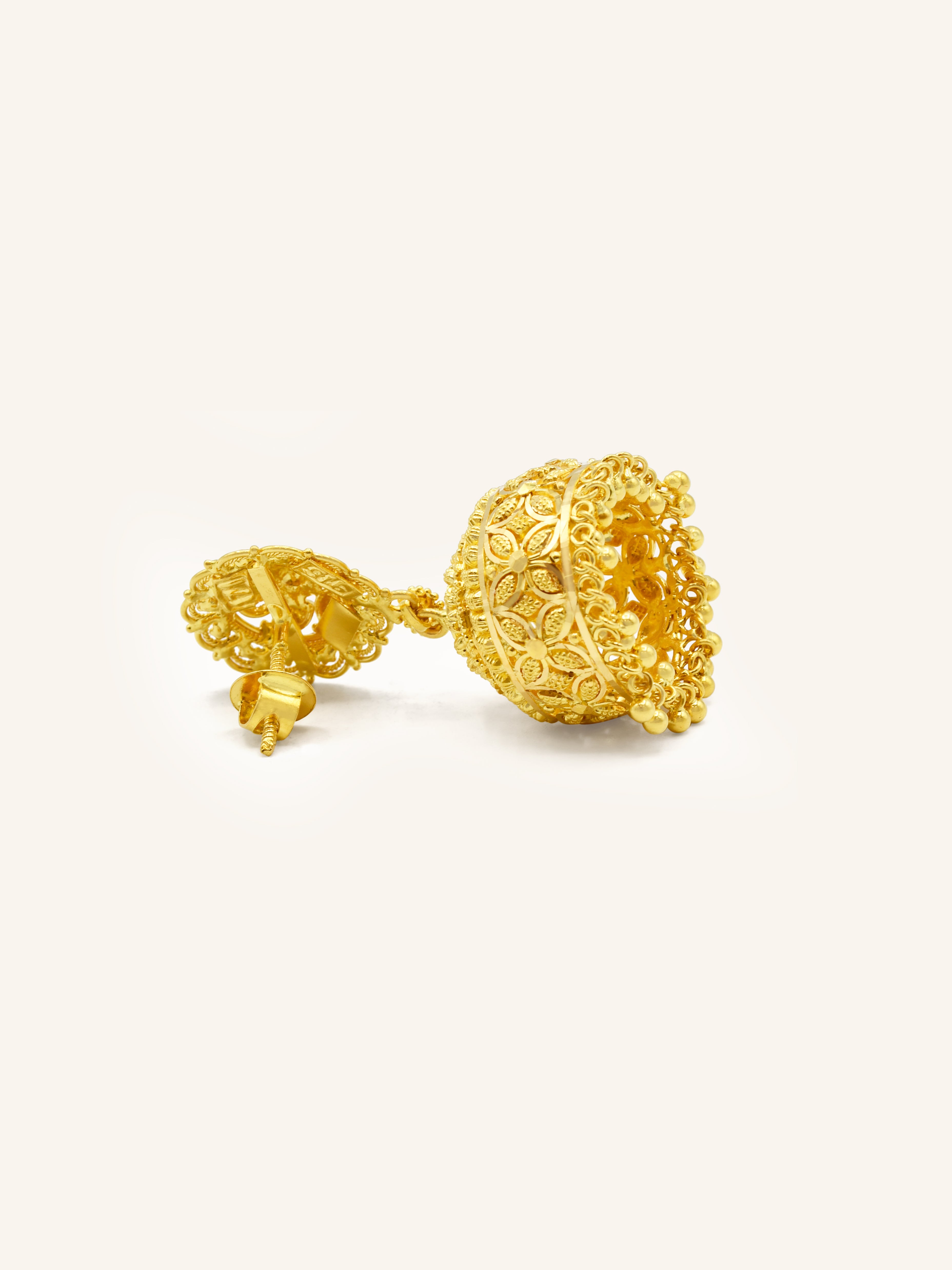 22ct Gold Jhumki Earring 19.41 GMS - Roop Darshan