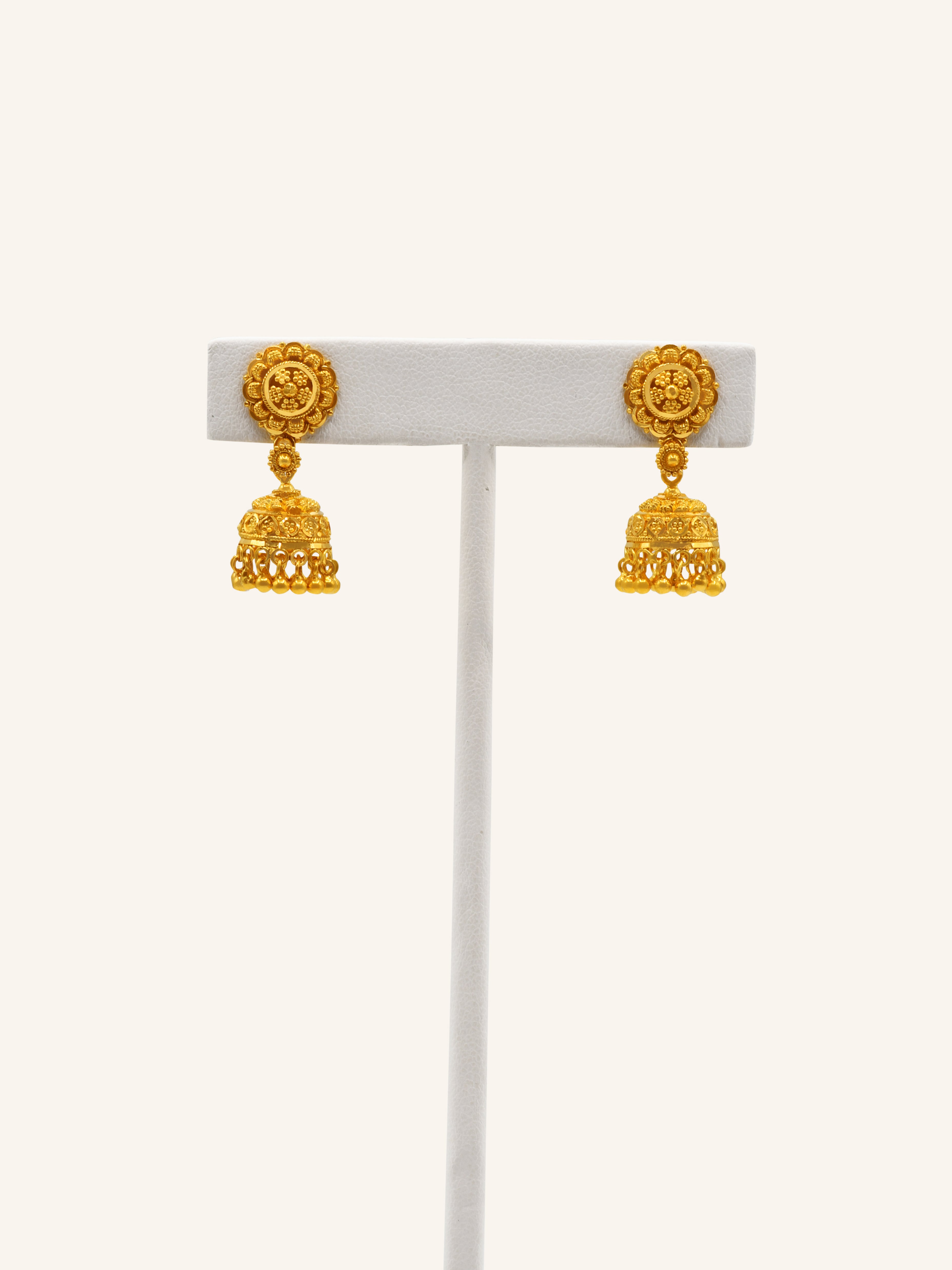 22ct Gold Jhumki Earring 7.47 GMS - Roop Darshan