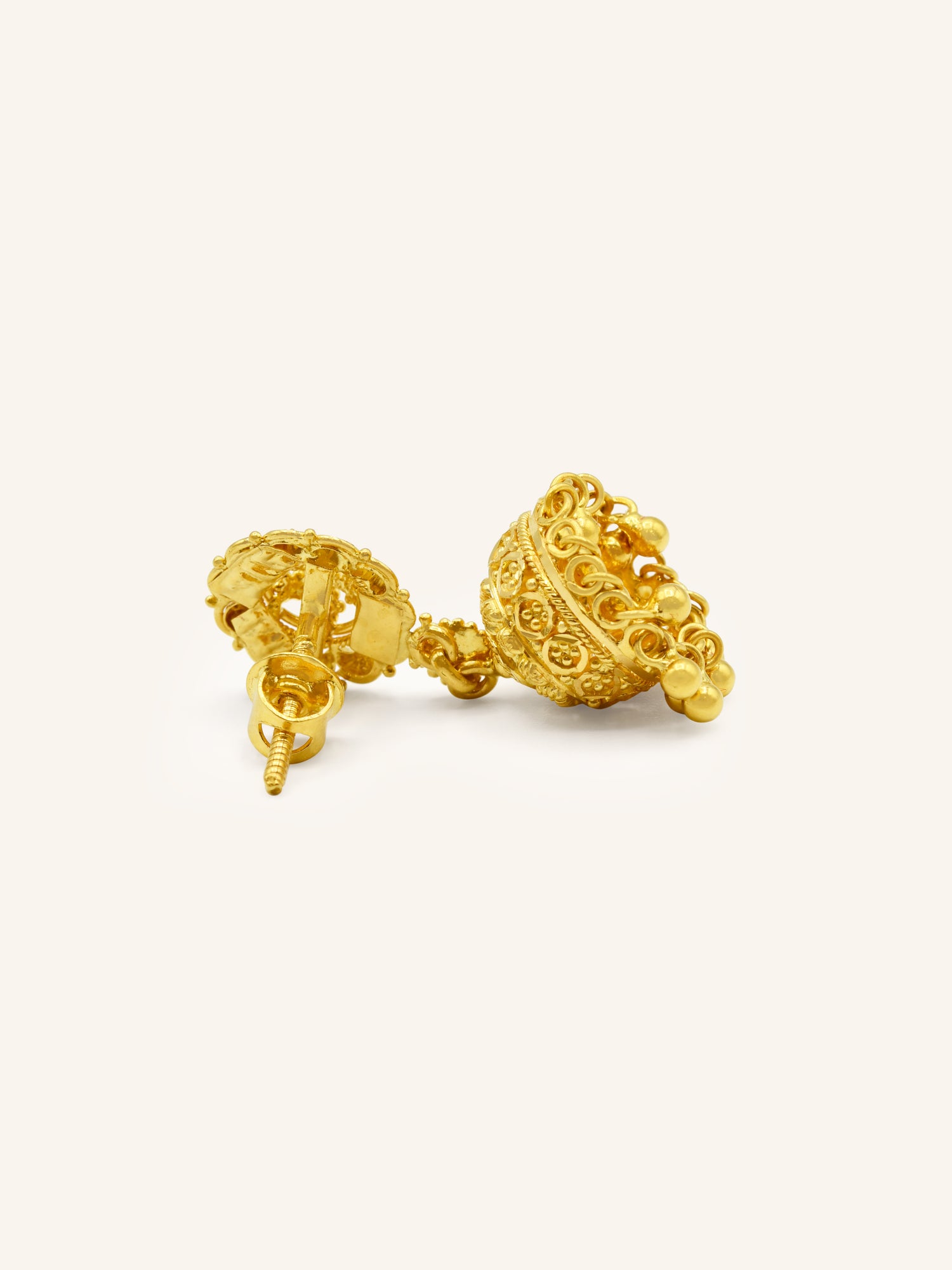 22ct Gold Jhumki Earring 7.47 GMS - Roop Darshan