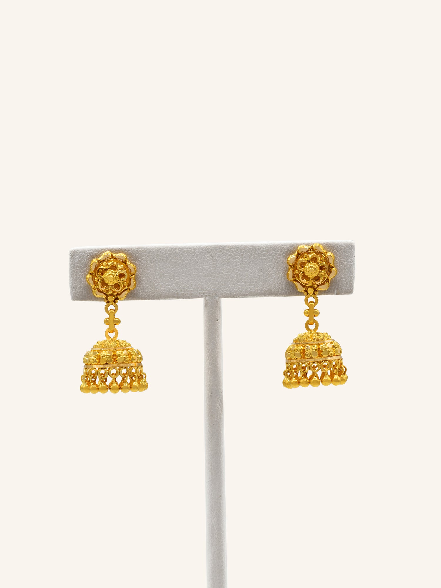 22ct Gold Jhumki Earring - Roop Darshan
