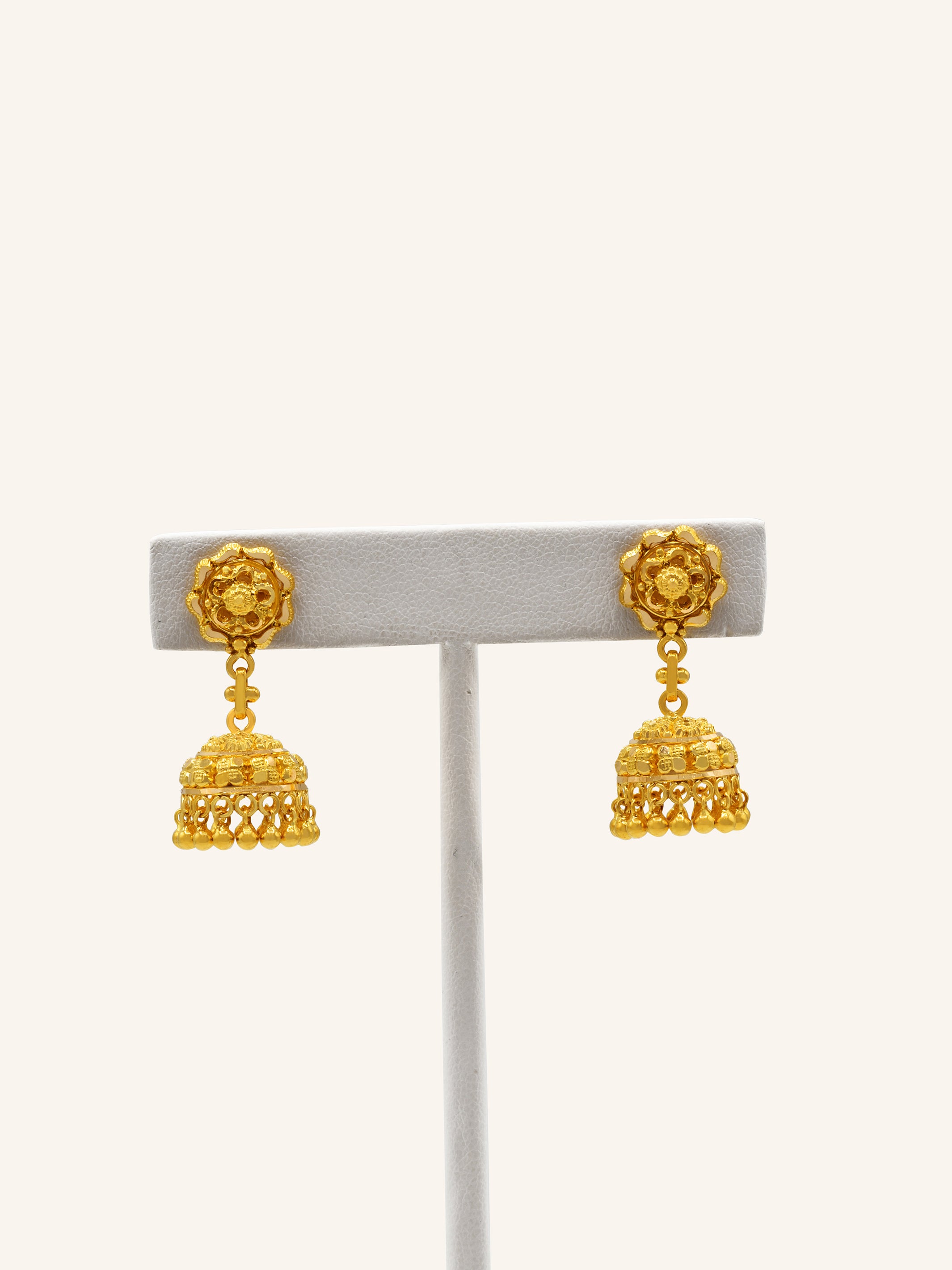 22ct Gold Jhumki Earring - Roop Darshan
